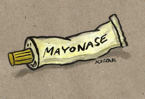 Cartoon: Mayonase (medium) by Kossak tagged nase,mayonaise,tube,essen,food,nase,mayonaise,tube,essen,food