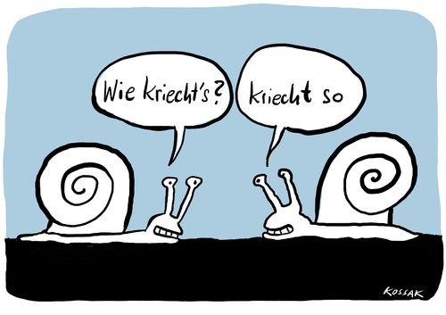 Cartoon: schnecken-smalltalk (medium) by Kossak tagged smalltalk,schnecken,tiere,snail,schnecke,kriechen,gespräch,konversation,tiere,schnecke,schnecken,kriechen,fortbewegung,bewegung,gespräch,konversation,unterhaltung,small talk,small,talk