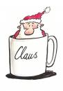 Cartoon: Claus (small) by Kossak tagged santa,claus,weihnachtsmann,weihnachten,christmas,nikolaus,rot,red,cup,tasse,kaffeetasse