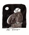 Cartoon: Der Wampir (small) by Kossak tagged vampir,vampire,wampe,übergewicht,halloween,essen,dick,bauch,nacht,mond,monster,munster,night,moon,fastfood,ernährung,gesundheit