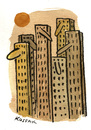 Cartoon: Hochhäuser mit Nasen (small) by Kossak tagged stadt,hochhaus,wolkenkratzer,skyscraper,nose,nase,city,gebäude,buildings,haus