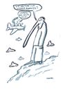 Cartoon: Nase (small) by Kossak tagged nase,berg,abgrund,flugzeug,weg,surreal,mann,abstieg
