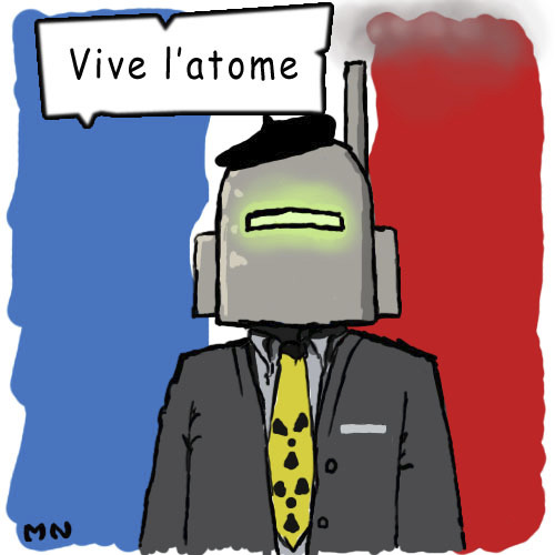 Cartoon: Vive l atome (medium) by flintstone73 tagged atom,frankreich,lobby,akw,manager