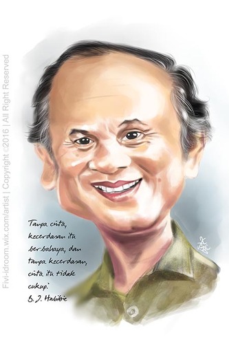 Cartoon: BJ Habibie-Caricature-Karikatur (medium) by Fivi tagged politician,president,presidenindonesia,habibie,bjhabibie,caricature,karikatur