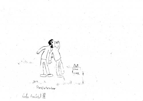 Cartoon: Passivtrinker (medium) by Triops tagged funny