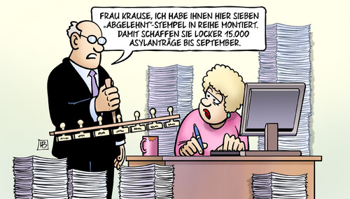 Cartoon: Abgelehnt (medium) by Harm Bengen tagged abgelehnt,stempel,reihe,asylantraege,asyl,asylantrag,flüchtlinge,flucht,bamf,bundesamt,behoerde,harm,bengen,cartoon,karikatur,abgelehnt,stempel,reihe,asylantraege,asyl,asylantrag,flüchtlinge,flucht,bamf,bundesamt,behoerde,harm,bengen,cartoon,karikatur