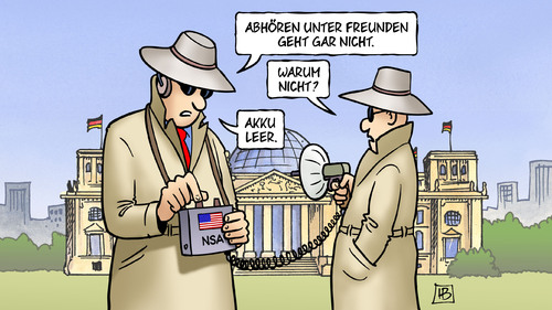 Cartoon: Abhören unter Freunden (medium) by Harm Bengen tagged akku,abhören,unter,freunden,europa,staatschefs,obama,nsa,geheimdienst,überwachung,merkel,mobiltelefon,handy,spionage,regierung,harm,bengen,cartoon,karikatur,akku,abhören,unter,freunden,europa,staatschefs,obama,nsa,geheimdienst,überwachung,merkel,mobiltelefon,handy,spionage,regierung,harm,bengen,cartoon,karikatur