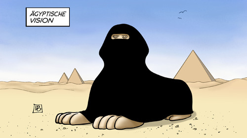 Cartoon: Ägyptische Vision (medium) by Harm Bengen tagged sphinx,pyramiden,ägyptische,ägypten,egypt,muslimbrüder,verfassung,abstimmung,frauenrechte,burka,verschleiert,schleier,islam,islamisten,salafisten,mursi,präsident,demokratie,revolution,harm,bengen,cartoon,karikatur,sphinx,pyramiden,ägyptische,ägypten,egypt,muslimbrüder,verfassung,abstimmung,frauenrechte,burka,verschleiert,schleier,islam,islamisten,salafisten,mursi,präsident,demokratie,revolution,harm,bengen,cartoon,karikatur