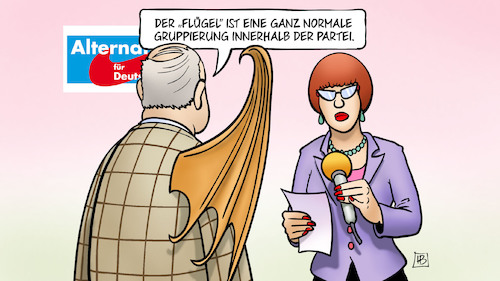 Cartoon: AfD-Flügel (medium) by Harm Bengen tagged afd,flügel,rechtsextremisten,nazis,normale,gruppierung,partei,gauland,interview,reporterin,harm,bengen,cartoon,karikatur,afd,flügel,rechtsextremisten,nazis,normale,gruppierung,partei,gauland,interview,reporterin,harm,bengen,cartoon,karikatur