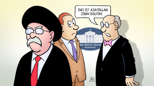 Cartoon: Ajatollah Bolton (medium) by Harm Bengen tagged ajatollah,john,bolton,usa,weisses,haus,white,house,sicherheitsberater,trump,iran,krieg,falke,harm,bengen,cartoon,karikatur,ajatollah,john,bolton,usa,weisses,haus,white,house,sicherheitsberater,trump,iran,krieg,falke,harm,bengen,cartoon,karikatur