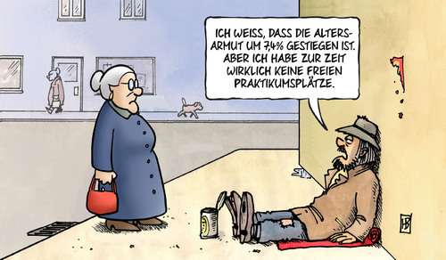 Cartoon: Altersarmut-Zuwachs (medium) by Harm Bengen tagged altersarmut,zuwachs,anstieg,gestiegen,praktikum,bettler,susemil,harm,bengen,cartoon,karikatur,altersarmut,zuwachs,anstieg,gestiegen,praktikum,bettler,susemil,harm,bengen,cartoon,karikatur