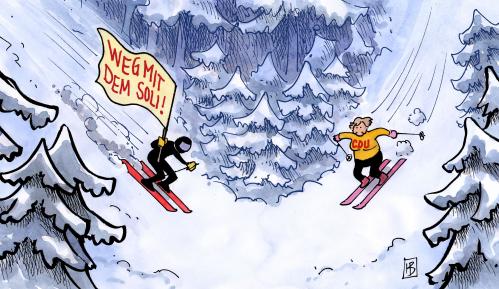 Cartoon: Althaus-Soli-Kurs (medium) by Harm Bengen tagged althaus,soli,solidaritätszuschlag,kurs,cdu,merkel,wahl,wahlkampf,thüringen,bundestagswahl,ski,skiunfall,althaus,soli,solidaritätszuschlag,cdu,angela merkel,wahl,wahlkampf,wahlen,bundestagswahl,thüringen,skiunfall,ski,angela,merkel