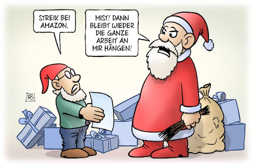 Cartoon: Amazon-Streik (medium) by Harm Bengen tagged streik,amazon,arbeit,weihnachten,wichtel,weihnachtsmann,geschenke,tarifvertrag,harm,bengen,cartoon,karikatur,streik,amazon,arbeit,weihnachten,wichtel,weihnachtsmann,geschenke,tarifvertrag,harm,bengen,cartoon,karikatur