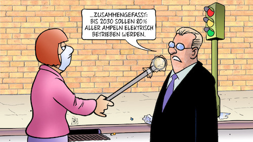 Cartoon: Ampel-Koalitionsvertrag (medium) by Harm Bengen tagged 2030,80,prozent,ampeln,elektrisch,koalitionsvertrag,interview,harm,bengen,cartoon,karikatur,2030,80,prozent,ampeln,elektrisch,koalitionsvertrag,interview,harm,bengen,cartoon,karikatur