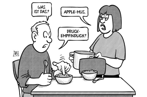 Apple druckempfindlich