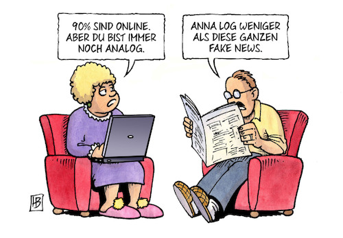 Cartoon: ARD-ZDF-Onlinestudie 2017 (medium) by Harm Bengen tagged ard,zdf,onlinestudie,analog,anna,fake,news,internet,laptop,zeitung,harm,bengen,cartoon,karikatur,ard,zdf,onlinestudie,analog,anna,fake,news,internet,laptop,zeitung,harm,bengen,cartoon,karikatur