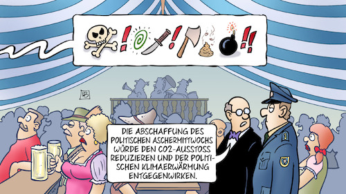 Cartoon: Aschermittwochs-Bilanz (medium) by Harm Bengen tagged abschaffung,politischen,aschermittwoch,co2,ausstoss,reduzieren,klimaerwärmung,bierzelt,fluch,harm,bengen,cartoon,karikatur,abschaffung,politischen,aschermittwoch,co2,ausstoss,reduzieren,klimaerwärmung,bierzelt,fluch,harm,bengen,cartoon,karikatur