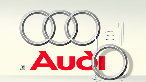 Cartoon: Audi-Stellenabbau (medium) by Harm Bengen tagged audi,stellenabbau,automobilindustrie,entlassungen,logo,ringe,harm,bengen,cartoon,karikatur,audi,stellenabbau,automobilindustrie,entlassungen,logo,ringe,harm,bengen,cartoon,karikatur