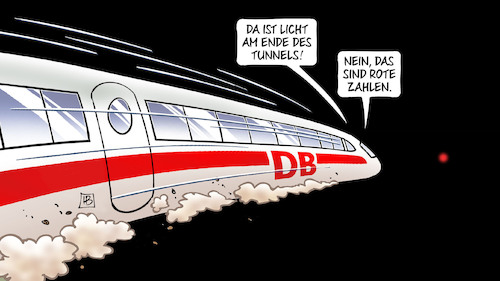 Cartoon: Bahn-Rekordverlust (medium) by Harm Bengen tagged bahn,rekordverlust,bilanz,ice,licht,ende,tunnel,schwarz,verlust,rote,zahlen,schulden,harm,bengen,cartoon,karikatur,bahn,rekordverlust,bilanz,ice,licht,ende,tunnel,schwarz,verlust,rote,zahlen,schulden,harm,bengen,cartoon,karikatur