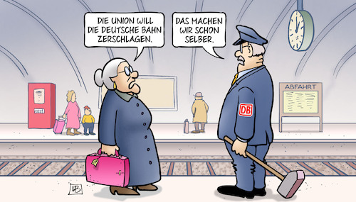 Bahn zerschlagen