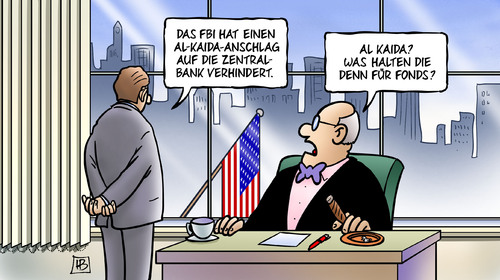 Cartoon: Bank-Anschlag (medium) by Harm Bengen tagged bank,anschlag,terror,bombe,fbi,alkaida,zentralbank,fed,fonds,usa,harm,bengen,cartoon,karikatur,bank,anschlag,terror,bombe,fbi,alkaida,zentralbank,fed,fonds,usa,harm,bengen,cartoon,karikatur