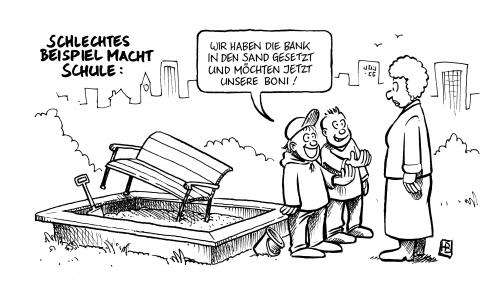 Bank in den Sand gesetzt Bank in den Sand gesetzt