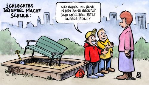 Bank in den Sand gesetzt Bank in den Sand gesetzt