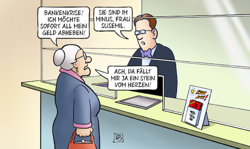 Cartoon: Bankenkrise und Geld (medium) by Harm Bengen tagged bank,geld,abheben,minus,susemil,bankenkrise,finanzkrise,silicon,valley,svb,harm,bengen,cartoon,karikatur,bank,geld,abheben,minus,susemil,bankenkrise,finanzkrise,silicon,valley,svb,harm,bengen,cartoon,karikatur