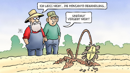 Cartoon: Bayer-Hauptversammlung (medium) by Harm Bengen tagged bayer,hauptversammlung,aktien,monsanto,behandlung,unkraut,glyphosat,acker,landwirt,bauer,gift,harm,bengen,cartoon,karikatur,bayer,hauptversammlung,aktien,monsanto,behandlung,unkraut,glyphosat,acker,landwirt,bauer,gift,harm,bengen,cartoon,karikatur