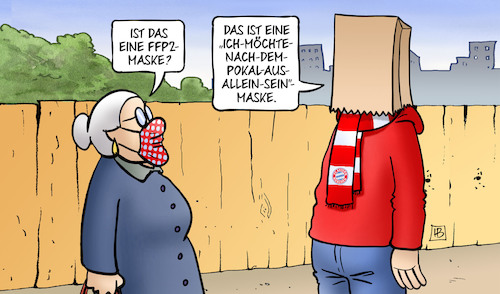 Cartoon: Bayern-Aus im Pokal (medium) by Harm Bengen tagged ffp2,maske,susemil,tüte,fussball,fcb,bayern,münchen,holstein,kiel,dfb,pokal,ausscheiden,niederlage,harm,bengen,cartoon,karikatur,ffp2,maske,susemil,tüte,fussball,fcb,bayern,münchen,holstein,kiel,dfb,pokal,ausscheiden,niederlage,harm,bengen,cartoon,karikatur