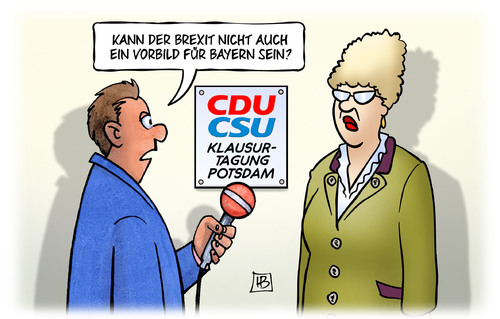Cartoon: Bayern-Brexit (medium) by Harm Bengen tagged bayern,klausurtagung,potsdam,cdu,csu,streit,brexit,wahlkampf,uk,gb,referendum,abstimmung,eu,europa,austritt,harm,bengen,cartoon,karikatur,bayern,klausurtagung,potsdam,cdu,csu,streit,brexit,wahlkampf,uk,gb,referendum,abstimmung,eu,europa,austritt,harm,bengen,cartoon,karikatur