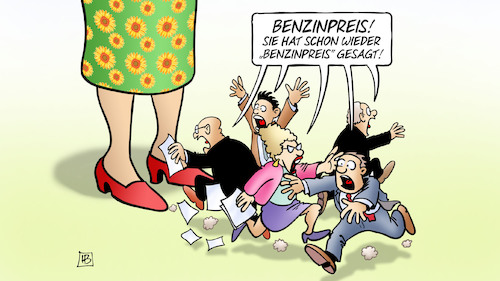 Cartoon: Benzinpreis-Hysterie (medium) by Harm Bengen tagged benzinpreis,schon,wieder,gesagt,hysterie,grüne,baerbock,kritik,co2,preis,energie,kanzlerkandidatin,harm,bengen,cartoon,karikatur,benzinpreis,schon,wieder,gesagt,hysterie,grüne,baerbock,kritik,co2,preis,energie,kanzlerkandidatin,harm,bengen,cartoon,karikatur