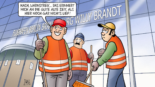 Cartoon: BER-Warnstreik (medium) by Harm Bengen tagged ber,berlin,flughafen,arbeiter,streik,warnstreik,verdi,harm,bengen,cartoon,karikatur,ber,berlin,flughafen,arbeiter,streik,warnstreik,verdi,harm,bengen,cartoon,karikatur