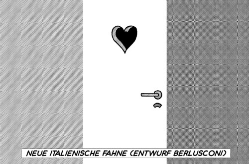 Berlusconi-Fahne Berlusconi-Fahne