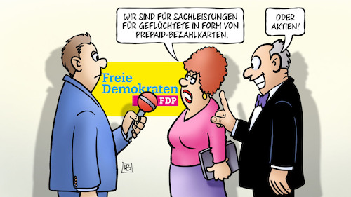 Cartoon: Bezahlkarten (medium) by Harm Bengen tagged sachleistungen,geflüchtete,flüchtlinge,asylsuchende,prepaid,bezahlkarten,fdp,interview,aktien,harm,bengen,cartoon,karikatur,sachleistungen,geflüchtete,flüchtlinge,asylsuchende,prepaid,bezahlkarten,fdp,interview,aktien,harm,bengen,cartoon,karikatur