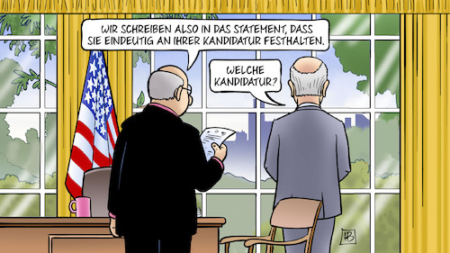 Biden hält fest Biden hält fest