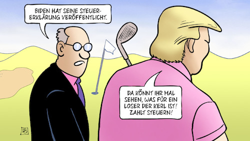 Cartoon: Bidens Steuern (medium) by Harm Bengen tagged biden,steuererklärung,veröffentlicht,loser,steuern,trump,golf,usa,harm,bengen,cartoon,karikatur,biden,steuererklärung,veröffentlicht,loser,steuern,trump,golf,usa,harm,bengen,cartoon,karikatur