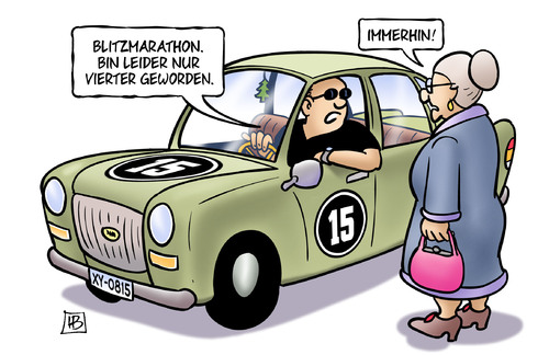 Cartoon: Blitzmarathon 2016 (medium) by Harm Bengen tagged blitzmarathon,blitzen,radar,geschwindigkeit,polizei,kontrolle,auto,susemil,vierter,harm,bengen,cartoon,karikatur,blitzmarathon,blitzen,radar,geschwindigkeit,polizei,kontrolle,auto,susemil,vierter,harm,bengen,cartoon,karikatur