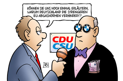 Cartoon: BMW-Spende (medium) by Harm Bengen tagged karikatur,cartoon,bengen,harm,kfz,auto,bmw,kladden,quandt,parteispenden,korruption,bestechung,lobby,lobbyismus,abgasnormen,eu,deutschland,deutschland,eu,abgasnormen,lobbyismus,lobby,bestechung,korruption,parteispenden,quandt,kladden,bmw,auto,kfz,harm,bengen,cartoon,karikatur