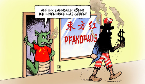 Cartoon: Bonität USA (medium) by Harm Bengen tagged bonität,usa,schulden,verschuldung,staatsverschuldung,börse,china,rating,abwertung,dollar,drache,amerika,währung,demokraten,republikaner,obama,wahl,kritik,usa,bonität,schulden,verschuldung,staatsverschuldung,börse,china,rating,abwertung,dollar,drache