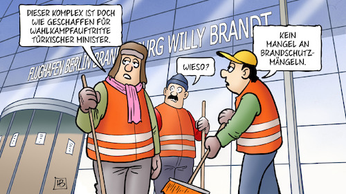 Cartoon: Brandschutz (medium) by Harm Bengen tagged wahlkampfauftritte,minister,brandschutz,mängel,ber,flughafen,deniz,yücel,deutschland,versammlungsfreiheit,pressefreiheit,auftritte,wahlkampf,türkei,erdogan,referendum,akp,diktatur,harm,bengen,cartoon,karikatur,wahlkampfauftritte,minister,brandschutz,mängel,ber,flughafen,deniz,yücel,deutschland,versammlungsfreiheit,pressefreiheit,auftritte,wahlkampf,türkei,erdogan,referendum,akp,diktatur,harm,bengen,cartoon,karikatur