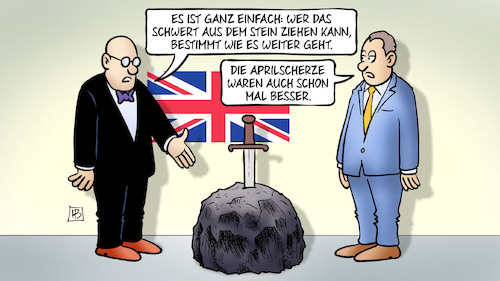 Cartoon: Brexcalibur (medium) by Harm Bengen tagged excalibur,brexcalibur,schwert,stein,aprilscherze,parlament,brexit,uk,gb,europa,eu,austritt,chaos,abstimmung,harm,bengen,cartoon,karikatur,excalibur,brexcalibur,schwert,stein,aprilscherze,parlament,brexit,uk,gb,europa,eu,austritt,chaos,abstimmung,harm,bengen,cartoon,karikatur