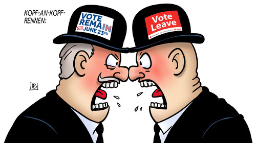 Brexit-Kopf-an-Kopf-Rennen Brexit-Kopf-an-Kopf-Rennen