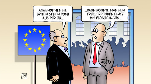 Cartoon: Brexit-Platz (medium) by Harm Bengen tagged brexit,briten,cameron,uk,platz,volksabstimmung,referendum,flüchtlingen,flucht,asyl,gipfel,harm,bengen,cartoon,karikatur,brexit,briten,cameron,uk,platz,volksabstimmung,referendum,flüchtlingen,flucht,asyl,gipfel,harm,bengen,cartoon,karikatur