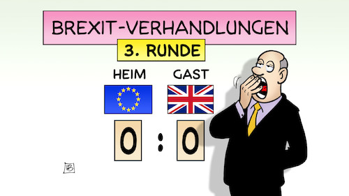 Cartoon: Brexit 3. Runde (medium) by Harm Bengen tagged brexit,verhandlungen,dritte,runde,heim,gast,spielstand,langeweile,gähnen,europa,uk,gb,harm,bengen,cartoon,karikatur,brexit,verhandlungen,dritte,runde,heim,gast,spielstand,langeweile,gähnen,europa,uk,gb,harm,bengen,cartoon,karikatur