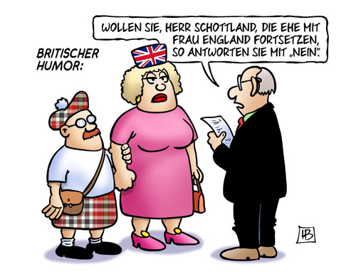 Cartoon: Briten-Ehe (medium) by Harm Bengen tagged britischer,humor,briten,ehe,nein,abstimmung,uk,gb,schottland,referendum,harm,bengen,cartoon,karikatur,britischer,humor,briten,ehe,nein,abstimmung,uk,gb,schottland,referendum,harm,bengen,cartoon,karikatur