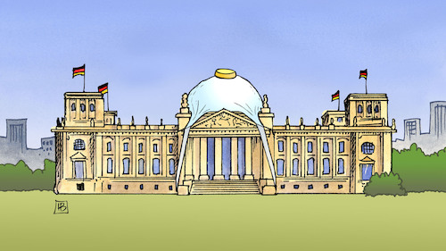 Cartoon: Bundestags-Mundschutz (medium) by Harm Bengen tagged bundestag,reichstag,kuppel,mundschutz,corona,coronavirus,ansteckung,pandemie,epidemie,krankheit,schaden,harm,bengen,cartoon,karikatur,bundestag,reichstag,kuppel,mundschutz,corona,coronavirus,ansteckung,pandemie,epidemie,krankheit,schaden,harm,bengen,cartoon,karikatur