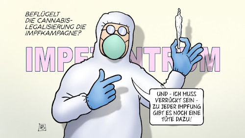 Cartoon: Cannabis und Impfen (medium) by Harm Bengen tagged impfen,impfzentrum,impfung,corona,tüte,joint,cannabis,legalisierung,impfkampagne,harm,bengen,cartoon,karikatur,impfen,impfzentrum,impfung,corona,tüte,joint,cannabis,legalisierung,impfkampagne,harm,bengen,cartoon,karikatur