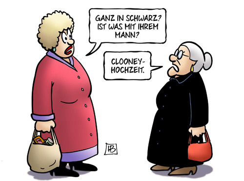 Cartoon: Clooney-Hochzeit (medium) by Harm Bengen tagged george,clooney,amal,alamuddin,hochzeit,trauung,venedig,schauspieler,trauer,harm,bengen,cartoon,karikatur,george,clooney,amal,alamuddin,hochzeit,trauung,venedig,schauspieler,trauer,harm,bengen,cartoon,karikatur