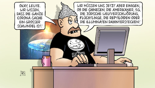 Cartoon: Corona-Schwindel (medium) by Harm Bengen tagged schwindel,chinesen,amerikaner,jüdische,weltverschwörung,flüchtlinge,reptiloiden,illuminaten,5g,computer,aluhut,corona,coronavirus,ansteckung,pandemie,epidemie,krankheit,schaden,harm,bengen,cartoon,karikatur,schwindel,chinesen,amerikaner,jüdische,weltverschwörung,flüchtlinge,reptiloiden,illuminaten,5g,computer,aluhut,corona,coronavirus,ansteckung,pandemie,epidemie,krankheit,schaden,harm,bengen,cartoon,karikatur